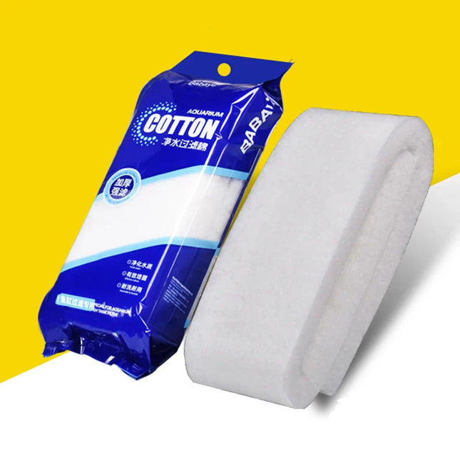 Filtre biochimique pour aquarium, éponge blanche en coton - E-menage