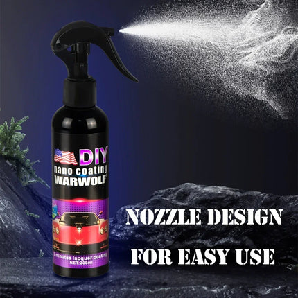 spray de revêtement céramique 9H pour voiture, liquide, imperméable , anti-rayures - E-menage