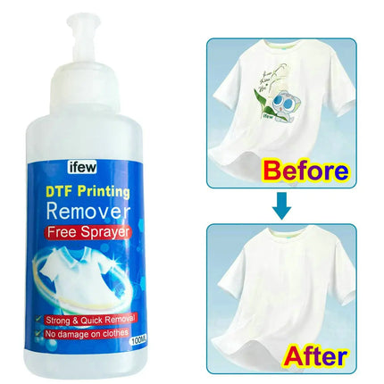 Liquide détachant textile DTF, dissolvant vinyle pour vêtements