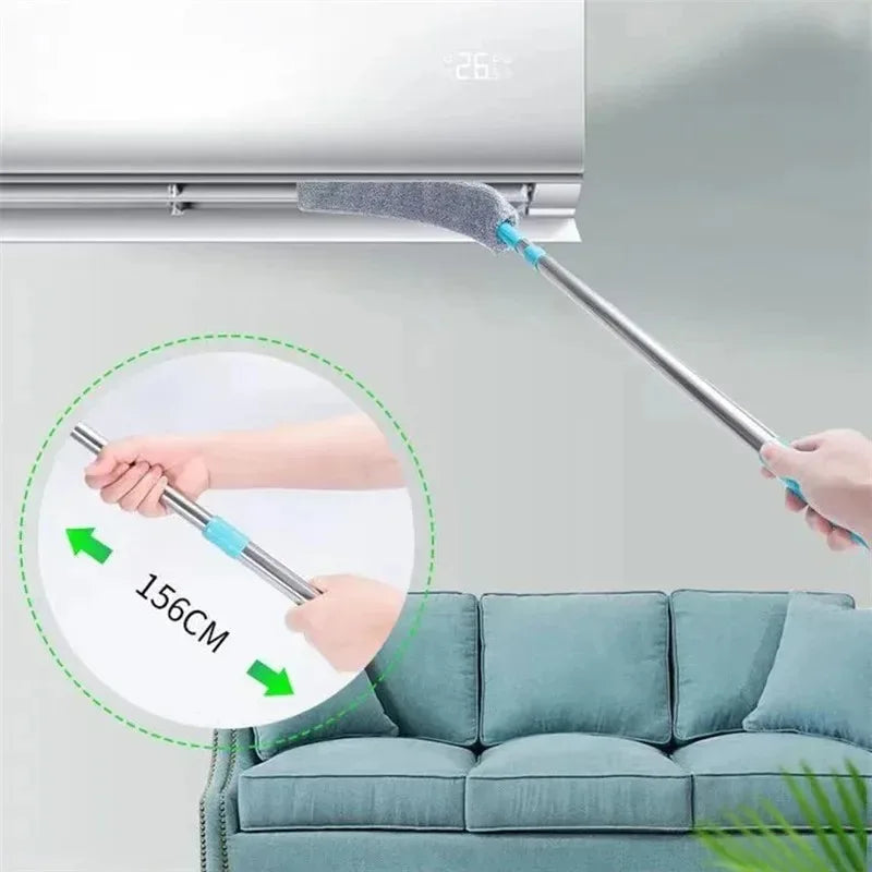 Telescopic Long Handle Broom For Home Blinds Dust Microfiber Brushes To Install Easy To Use Household Cleaning Tools