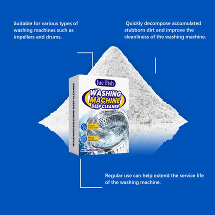 JUE-FISH Washing Machine Cleaner Powerful Remove Limescale Restore Shiny Eliminate Odor Freshing Laundry Machine Cleaning Powder