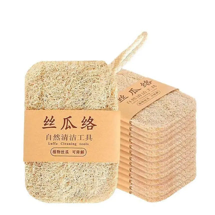 Lot de 6 torchons en luffa 100 % naturel - E-menage