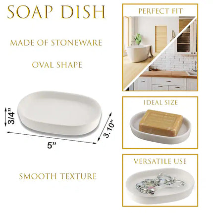 lot de 4 pièces d'accessoires de salle de bain - E-menage