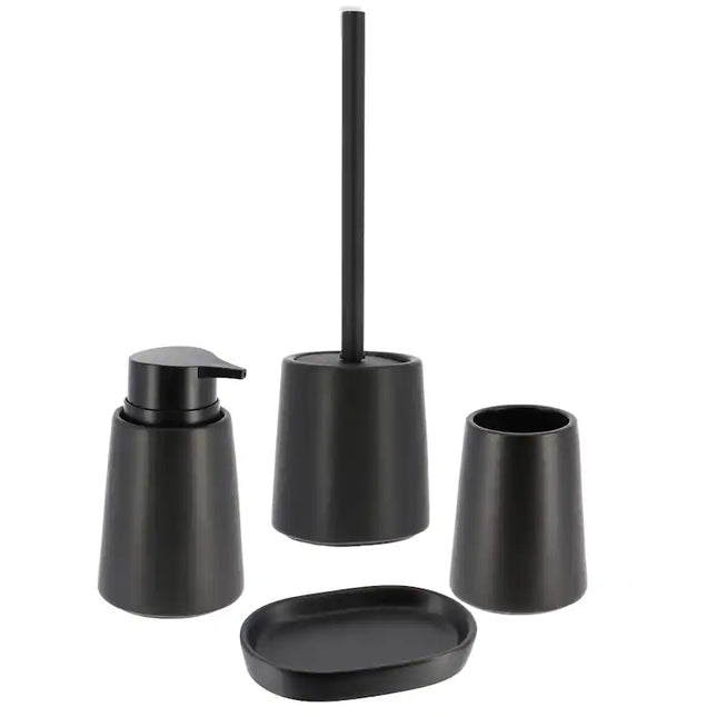 lot de 4 pièces d'accessoires de salle de bain - E-menage