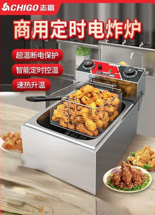 220V Fryer Electric Cookware for Kitchen Deep French Fries Commercial Fryers Frying Oil Cooker Timer Arfrai 10L Ar AF