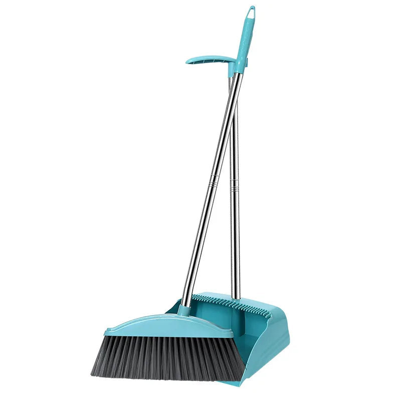 Broom and Dustpan Set Sweeping Broom For Cleaning Floors Dust Garbage Non Stick Hair Indoor Cleaning Products