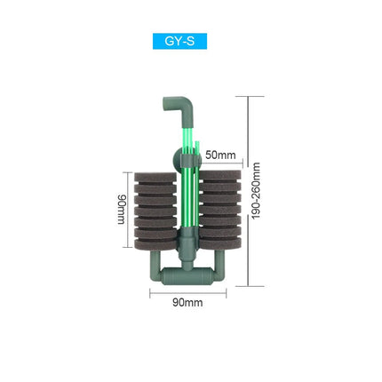 Filtre éponge double tête pour aquarium - E-menage