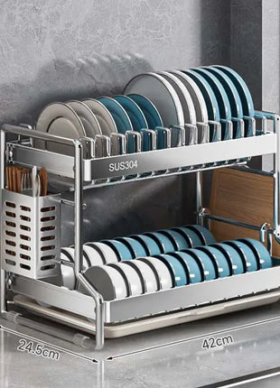 Dish Drainer Kitchen Storage Organization Stainless Steels Drainer Kitchen Dishes Kitchenware Tableware Drainer Board Rack