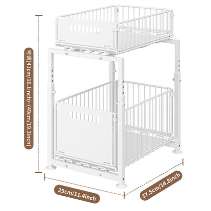Organisateur d'évier < 2 L – Panier coulissant gain de place