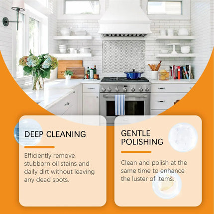 Multipurpose Cleaner Cream Powerful Decontamination Kitchen Paste Stain Remover Stain Polishing Cream for Kitchen Bathroom