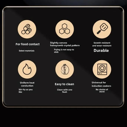 Poêle à frire en acier inoxydable antiadhésif, sans revêtement alvéolé, pour la cuisson des crêpes et autres préparations culinaires (gaz, induction, etc.).