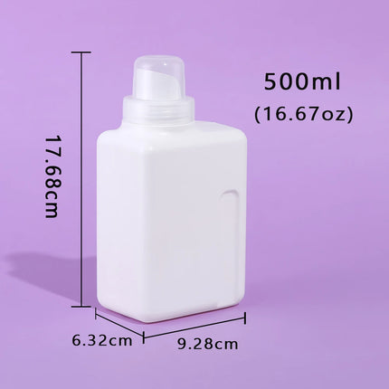 Bouteille de lessive vide blanche de 500 ml avec poignée verticale