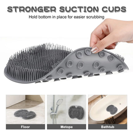 Éponge de bain exfoliante en silicone pour les pieds