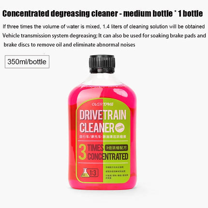 Nettoyant Chaîne de Vélo Puissant – Dégraissant Professionnel Concentré 100/350 ml | Spray Nettoyant Transmission, Cassette, Plateau & Dérailleur | Anti-Rouille, Anti-Usure