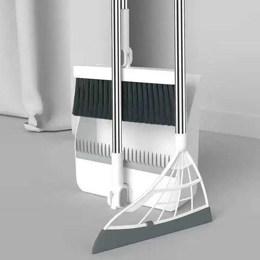 Broom and Dustpan Set Combination, Household Broom, Dustpan, Non-stick Hair Wiper, Broom, Indoor Bathroom Broom and Dustpan Set