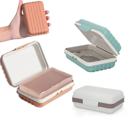 Porte-savon de salle de bain avec couvercle