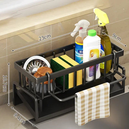 Multifunctional Sponge Rack Drainer Kitchen Shelf Sink Rag Dishwashing Detergent Dishcloth Organiser  kitchen organizer storage