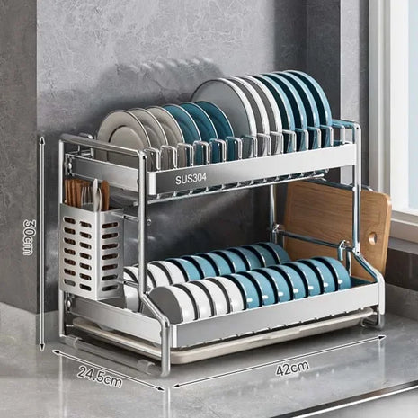 Dish Drainer Kitchen Storage Organization Stainless Steels Drainer Kitchen Dishes Kitchenware Tableware Drainer Board Rack