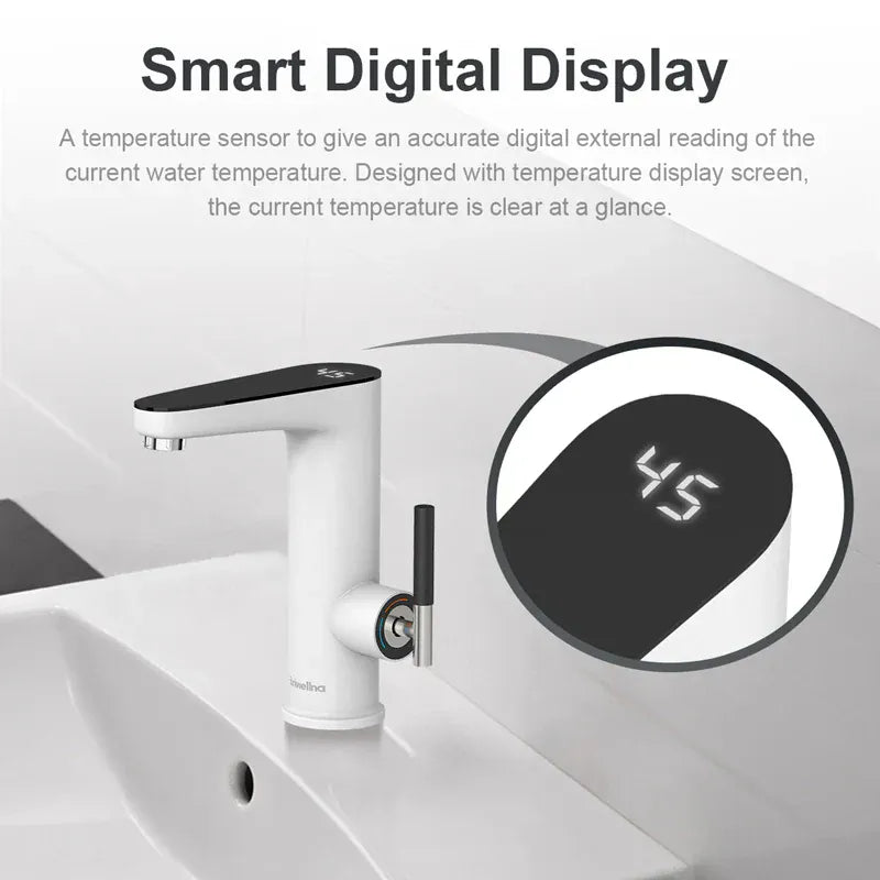 Briwellna Electric Water Heater 220V Kitchen Faucet Tankless Geysers Faucet Heater Heating Tap Instantaneous Heaters Robinet