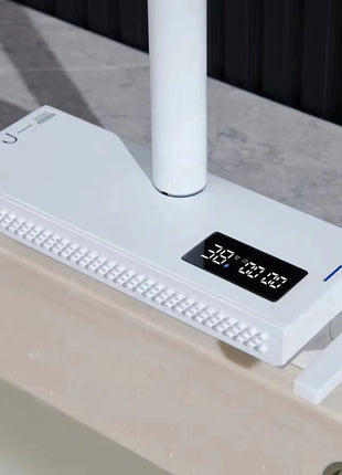 Waterfall Kitchen Faucet Temperature Display For Hot and Cold Water Pull Out Deck Mounted Sink Tap