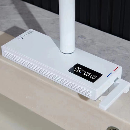 Robinet de cuisine cascade avec affichage de la température de l'eau chaude et froide, robinet extractible pour évier sur plage