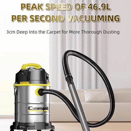 Aspirateur industriel eau et poussière 3300 W, 3 en 1, aspiration puissante, idéal pour la maison, le garage ou l'atelier.