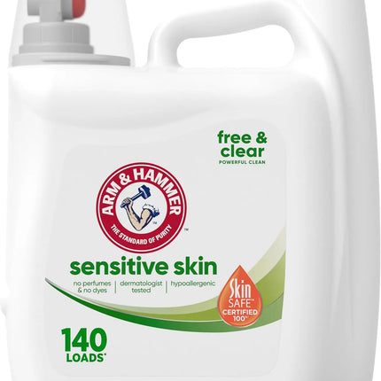 Sensitive Skin Free & Clear Liquid Laundry Detergent, 140 Loads, 140oz