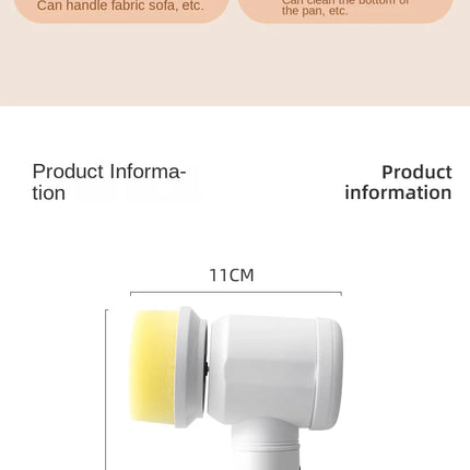 Brosse de nettoyage électrique multifonction pour cuisine et salle de bain