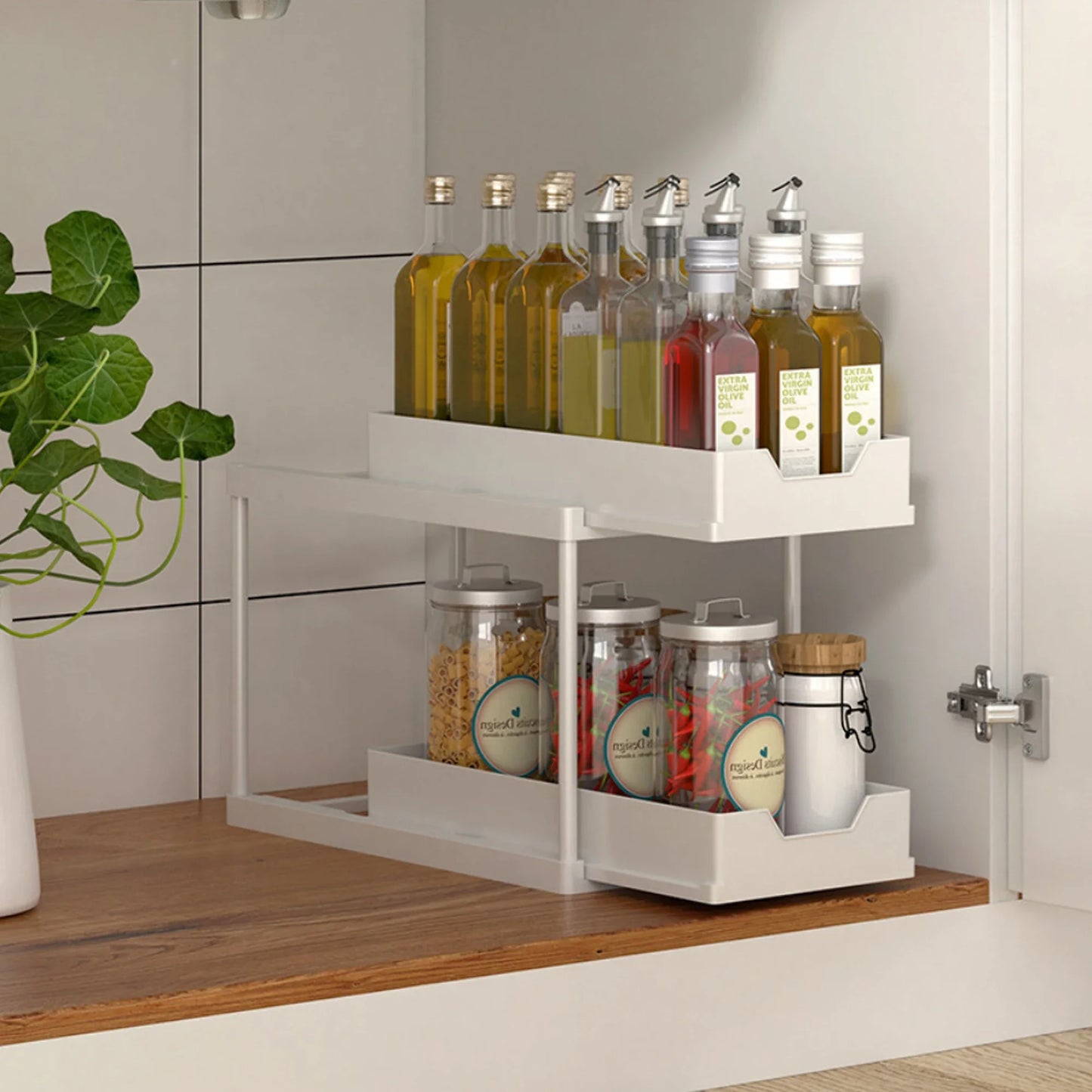 Tier Sliding Storage Shelf – Instant Space Saving
