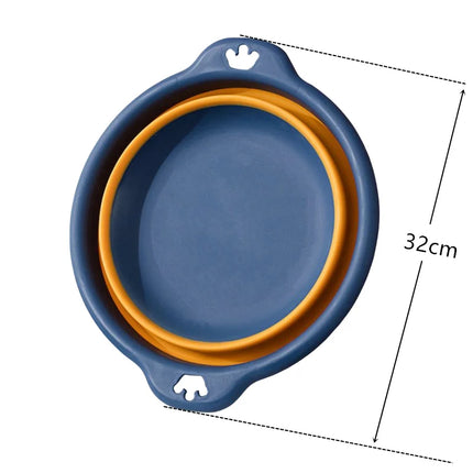 Portable Foldable Laundry Basin Plastic Travel Folding Wash Basin Safe Durable Foldable Wash Basin Bathroom Household Supplies - E-menage