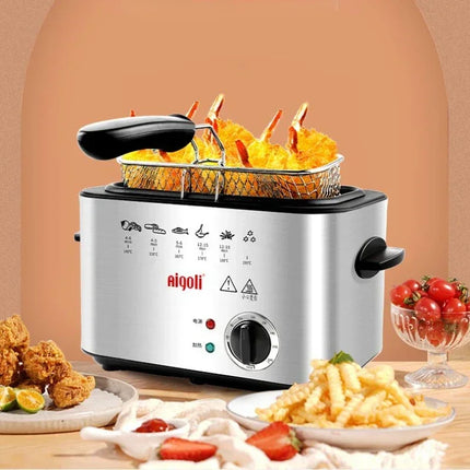 Friteuse multifonctionnelle domestique, petite friteuse électrique, mini friteuse à poulet frit économe en huile, température constante