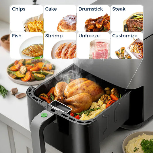 5L Air Fryer, Electric Hot fryer Oven Oilless Cooker with Touch Control & Nonstick Basket & Visible Window, Family Size