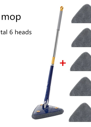 Balai serpillère triangulaire auto-essorant , microfibre - E-menage