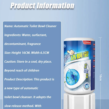 Nettoyant WC Automatique à Bulles Bleues – Désodorisant &amp; Parfum Longue Durée | Nettoyage Hygiénique Sans Effort, Anti-Taches &amp; Anti-Odeurs pour Cuvette de Toilette | NoEnName_Null