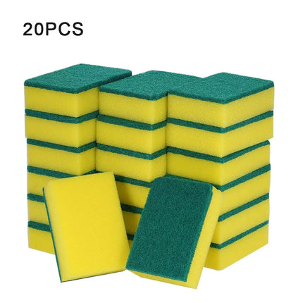 Lot de 20 éponges à récurer double face pour nettoyer la vaisselle