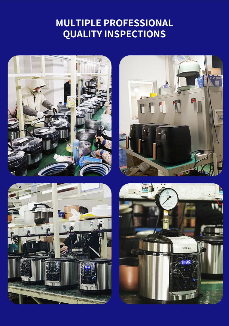 8L Stainless Steel Air Fryer Without Oil Digital Mechanical Control Oil Free Cooker Air Fryer