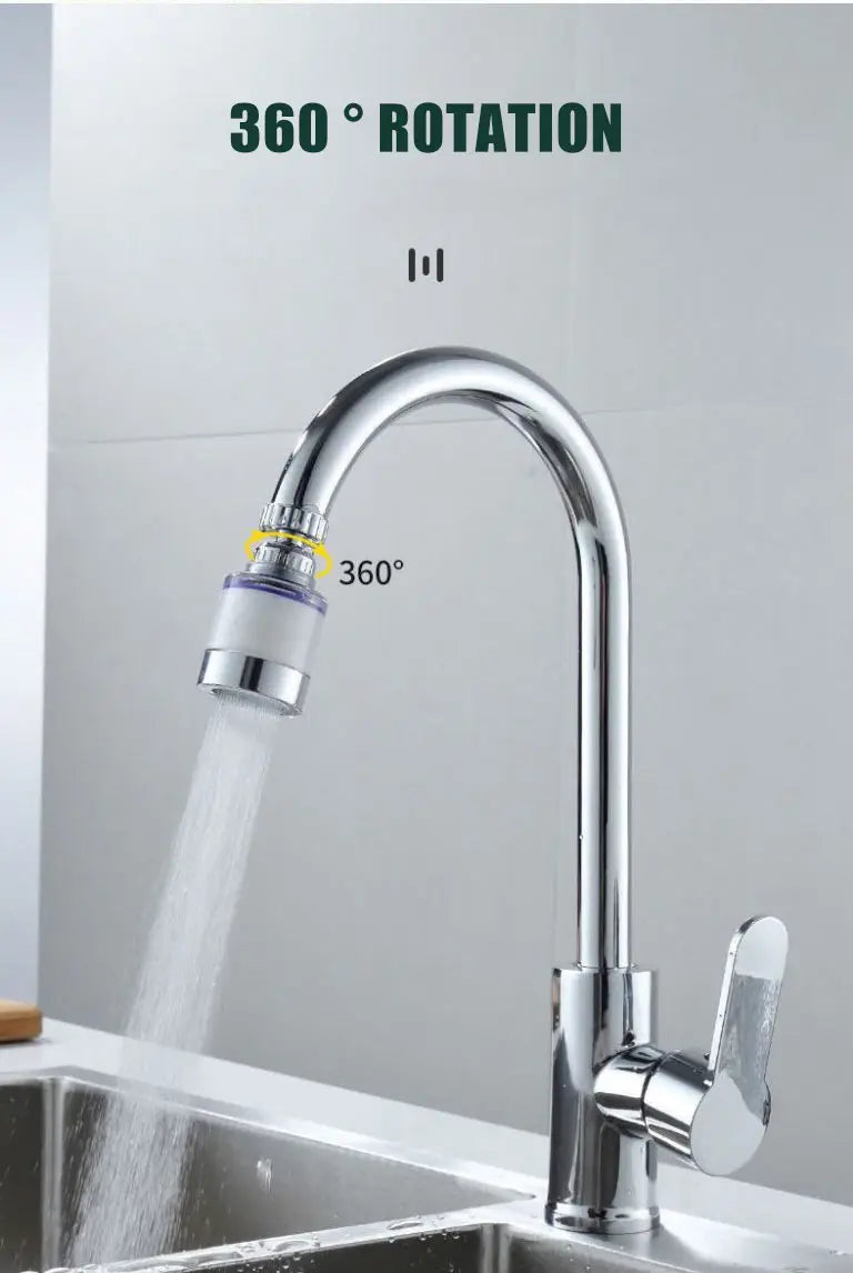 Kitchen Faucet Filter 360° Household Water Purifier Third Gear Universally Anti Splash Shower Head Tap-water PP Cotton Filter