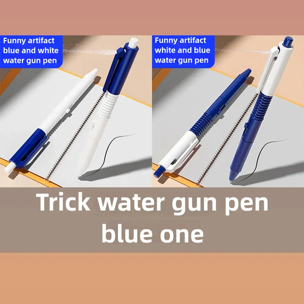 1 Piece of Trick Friend Toy Water Gun Pen, Press Spray Water, Small Water Gun for Stress Relief and Spray Water, It Is Also a Writing Pen, Suitable for Teenagers to Play Trick Games, Suitable for Various Holiday Gifts