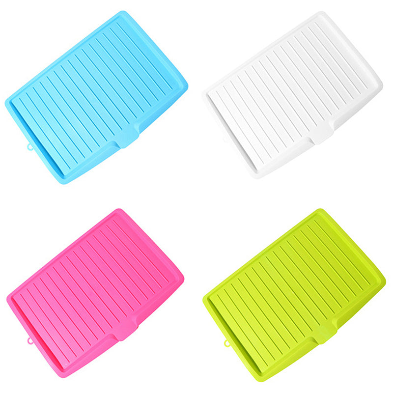 Drainer Tray Large Sink Drying Rack Worktop Organizer Drying Rack Drain Rack Kitchen Silicone Dish for Kitchen Dishes Tableware