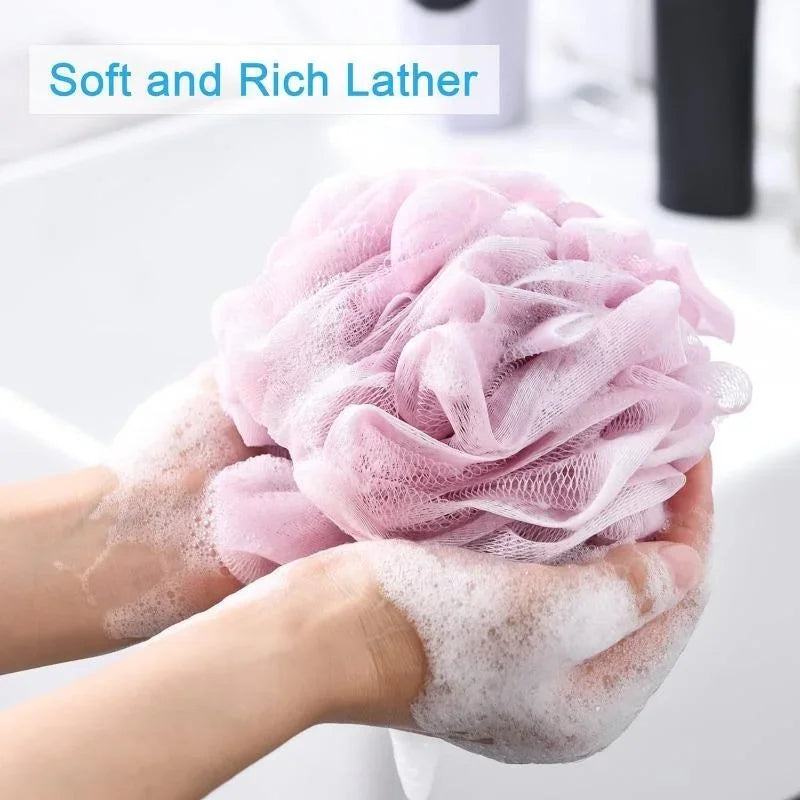 1 pc Large Bath Ball Rich Bubble Bath Towel Scrubber Body Cleaning Mesh Shower Wash Sponge Bathroom Accessories