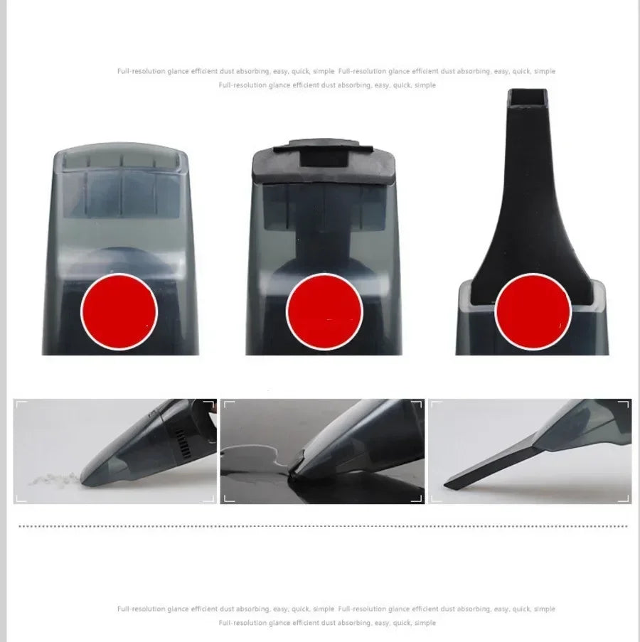 12V Car Vacuum Cleaner Portable 100W Handheld Portable Car Mounted Vacuum Cleaner Super SuctionWet AndDryDualUseCar Home Cleaner