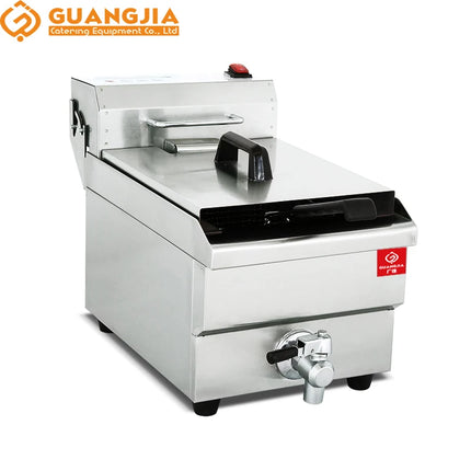 Fryer8L Automatic Commercial Deep Fryer With Oil Valve Counter Top Electric Restaurant Hotel Food Shop Home Use Good Price New