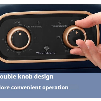 Visual Air Fryer Oven, 1500W Oil-Free Electric Cooker with Non-Stick Basket & Independent Knobs, Even Heating for Roast【7L】