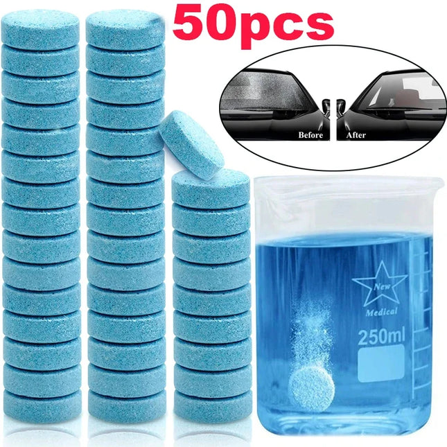 50 tablettes concentrées pour le nettoyage des pare-brises de voiture - E-menage
