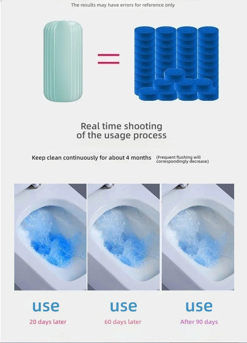 1/2/3/5 Pcs Toilet Cleaner Deep Pipeline Clean Technology & Long-Lasting Stain Prevention | Ideal for Home Bathroom Maintenance