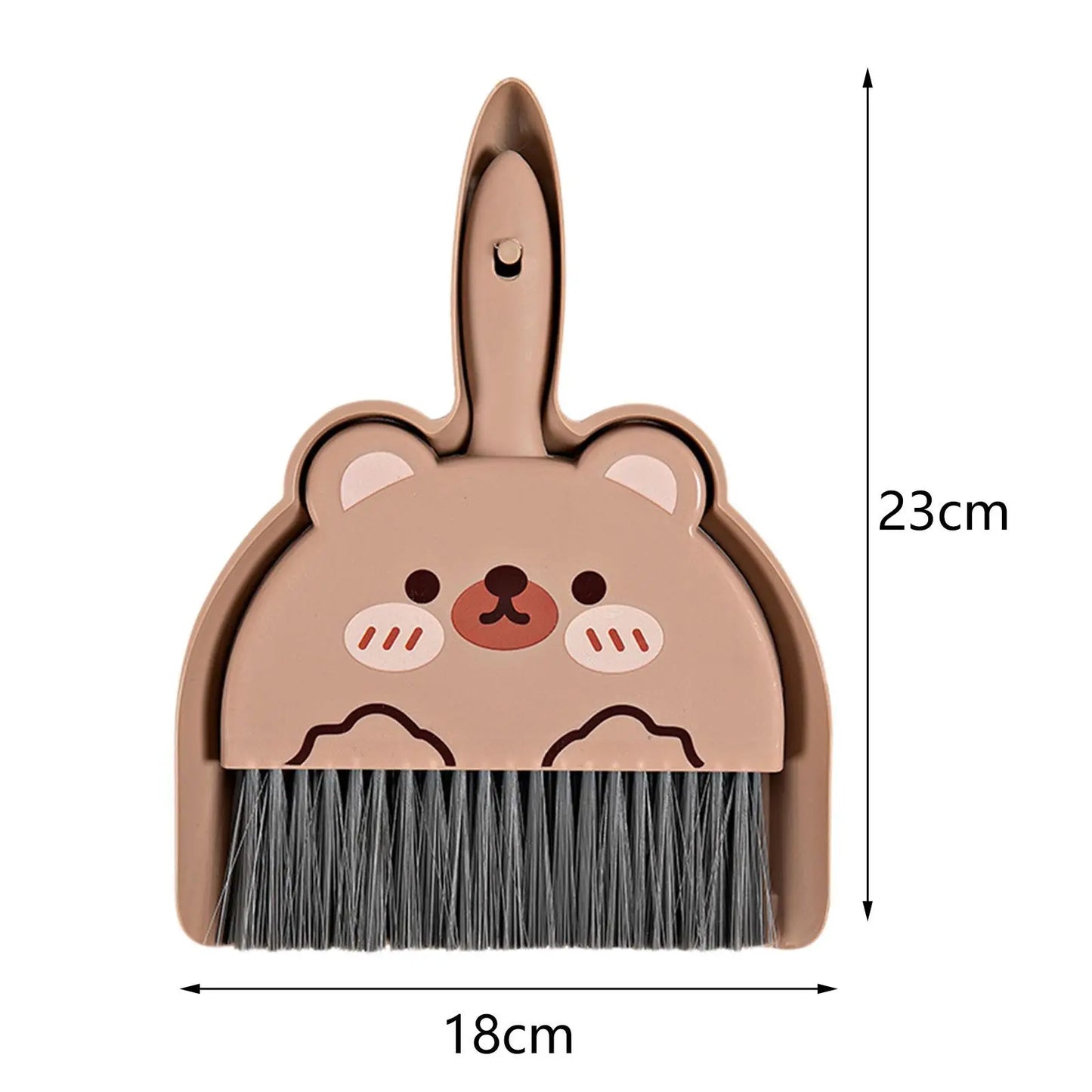 Broom Dustpan Brush Durable Nesting Snap on Design Dust Pan and Hand Broom for Living Room Office Car Small Space Travel
