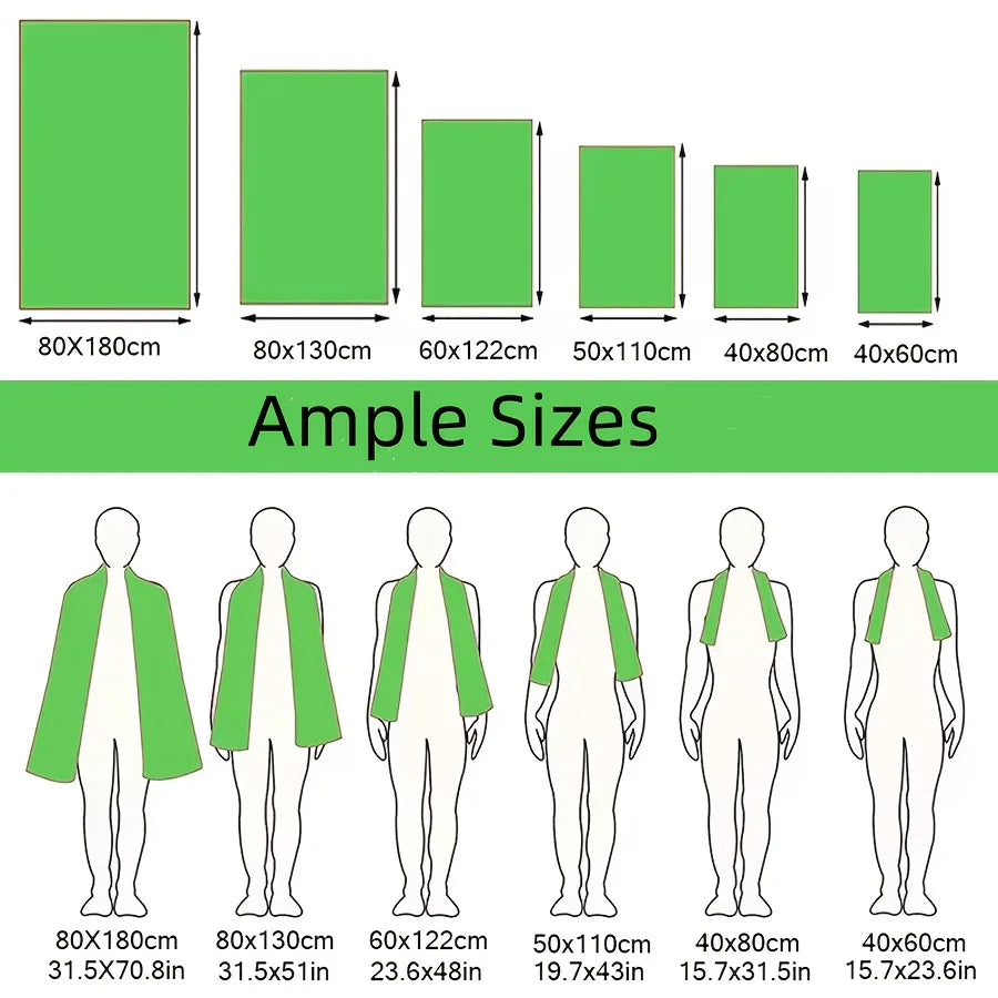 1 Piece Outdoor Sports and Fitness Quick Dry Towel / Sweat Absorbent Quick Dry Towel / Outdoor Hiking Towel /Microfibre Towel