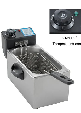 4L Electric Deep Fryers Oil Oven Adjustable Thermostat Fried Chicken Grill French Fries Frying Machine Heating Cooker 2000W