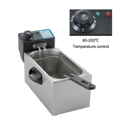 4L Electric Deep Fryers Oil Oven Adjustable Thermostat Fried Chicken Grill French Fries Frying Machine Heating Cooker 2000W