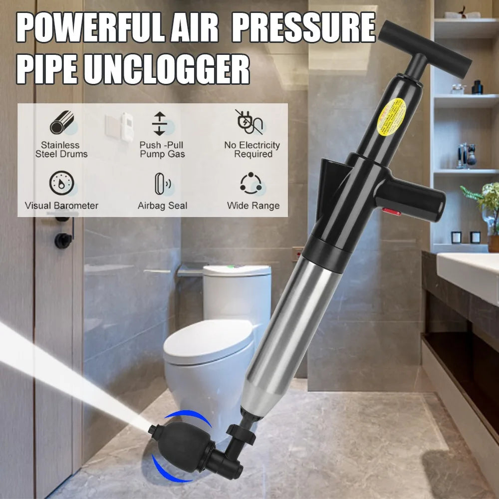 Toilet Unclogger Can Instantly Clear The Sewer Block The Toilet And Create A Universal Kitchen Floors Drain With Air Pressure